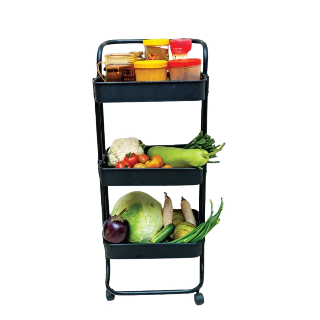 3 LAYER MULTIPURPOSE TROLLEY RACK