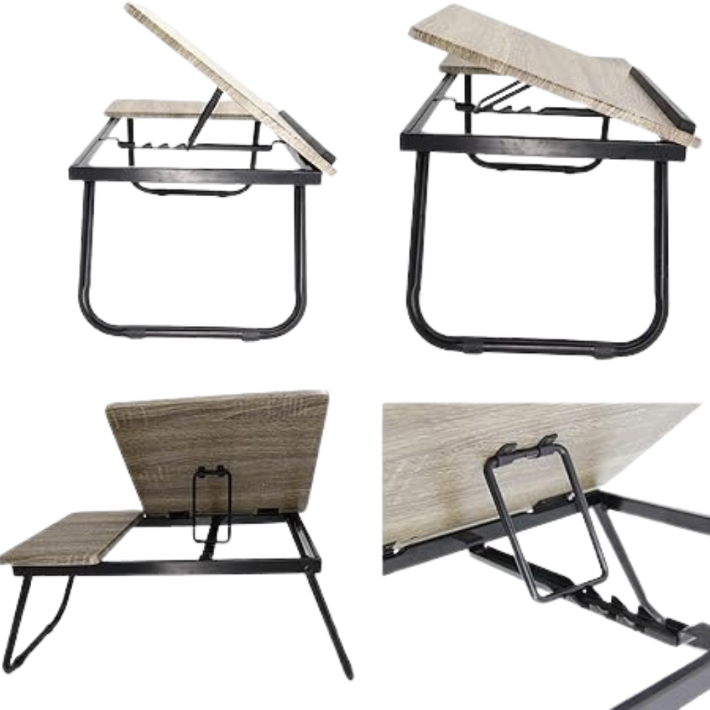 Foldable Double Head Laptop Table